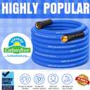 Heavy Duty Garden Hose 50 ft, Non-Expanding Flexible Water Hose, Kink Resistant Lightweight Hybrid Hose, Leakproof Hose Male to Female Fittings