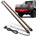 IMETAPLUS LED Tailgate Light Bar with 4-Way Flat Connector Wire - Amber Sequential Turn Signal, Red Brake/Running, White Reverse Lights, Brake LED Light Bar for Truck, Pickup, SUV, RV