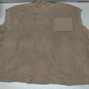 QUALFORT Women's 100% Cotton Short Sleeve Sweater Lightweight Ribbed Knit Office Layering Pullover Crewneck Work Casual Top, Khaki,  L