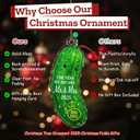 MAMAGIFTREE Christmas Pickle Ornament 2025 Wedding Gifts for Couples Mr and Mrs Gifts Bridal Shower Gift Wedding Ideas for Newly Wed Bride Glass Ornament, Just Married Gift for Newlywed Couple