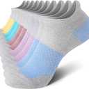 CS CELERSPORT 5 Pairs Women's Ankle Running Socks Cushioned Athletic Sport Socks with Tab, Small