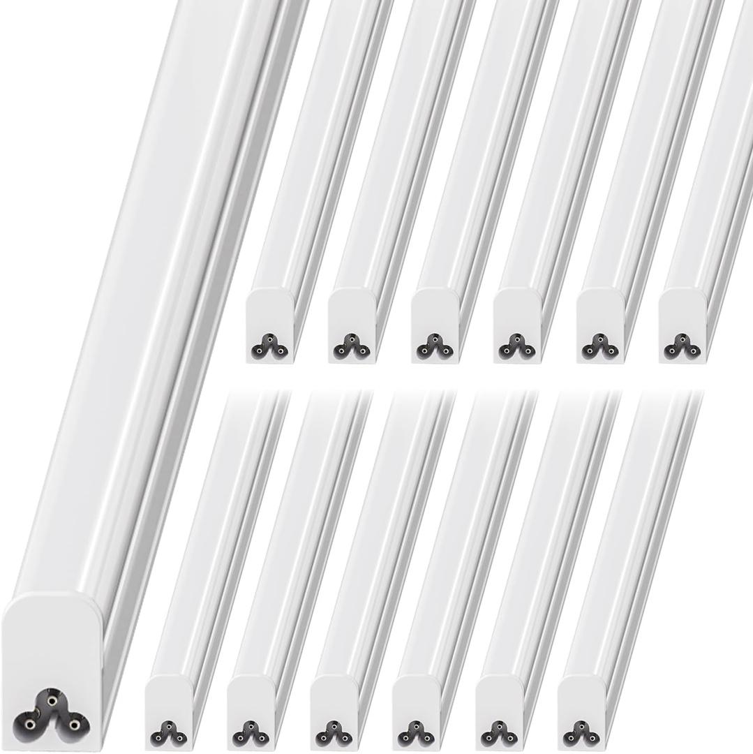LED Shop Light for Garage, T5, 4FT, 20W, 2200LM, 5000K, 12 Pack