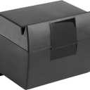 Oxford Plastic Index Card Box, 5 x 8 Inches, 500 Card Capacity, Black (01581)