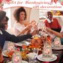 Wesnoy 50 Pcs Thanksgiving Burlap Gift Bags with Drawstring and 50 Pcs Tags 5x7 Autumn Fall Pumpkin Treat Bags Harvest Candy Goodies Sacks for Thanksgiving Party Favor DIY(Pink Pumpkin)