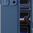 Nillkin for iPhone 17 Pro Case with Slide Camera Cover, Thin Slim Fit, Shockproof Protective, Protector Privacy, Phone Case iPhone 17 Pro Camera Lens Protector 6.3 inch, Blue