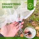 2 x Garden Netting Mesh Plant Cover Bags with Drawstring 3.28Ft x 2.62Ft, 4 Pack Bird Netting Plants Cover Protection