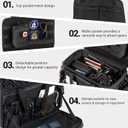 Golkcurx Patrol Bag for Law Enforcement Police Gear, Water-resistant Front Seat Organizer with Adjustable Modular Interior & MOLLE System, Heavy Duty Duty Bag for Patrol Officers Security, Black