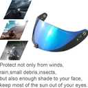 R420 Helmet Shield Replacement,Helmet Visor for R420 Helmet Lens Sun Protection Windshield (Revo Clear Blue-day and night)