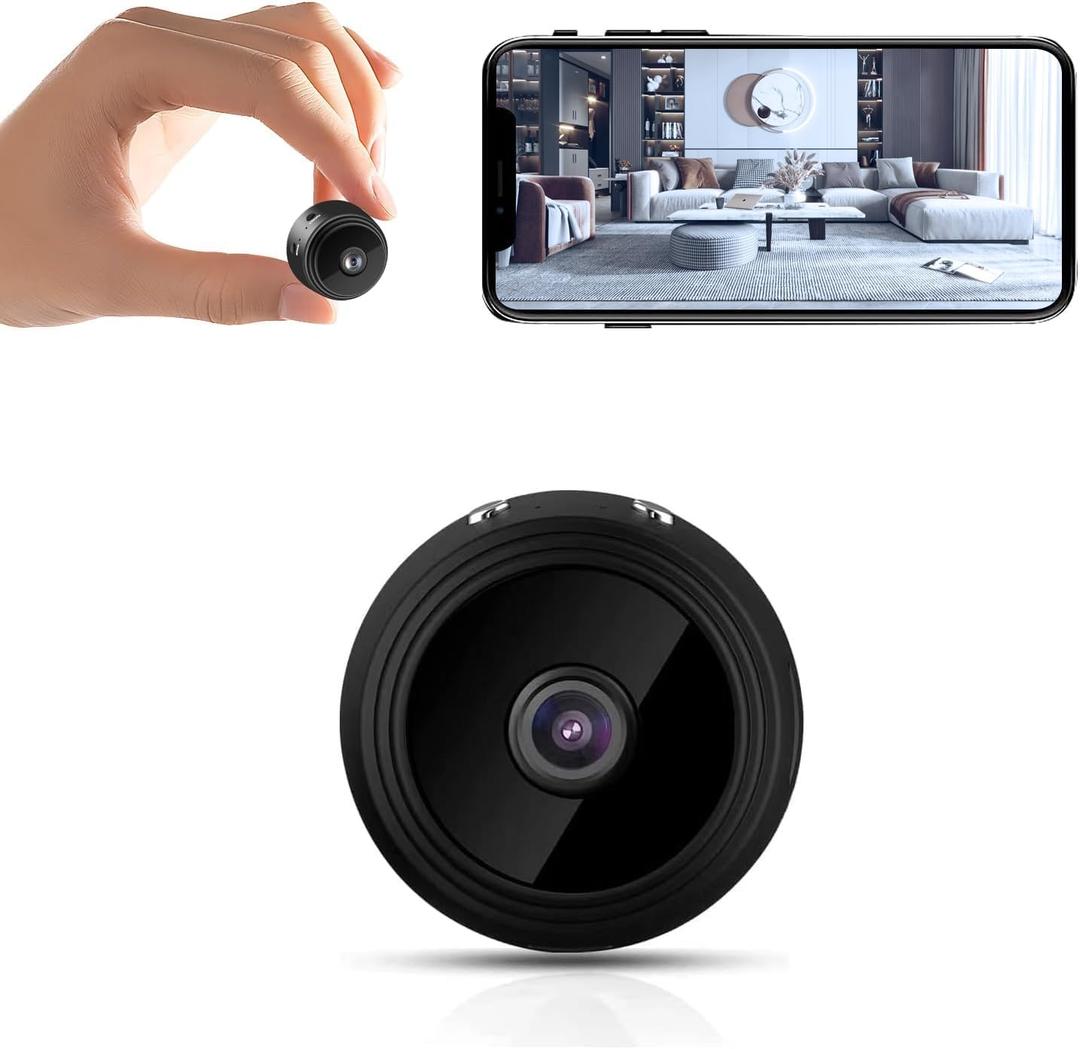 Hidden Cameras - Spy Cam - WiFi 1080P HD Camera with Motion Detection and Night Vision, Phone App Alerts for Indoor/Outdoor Wireless Surveillance,Car, Baby & Pet Monitoring (Exclude SD Card) (short_full, black)