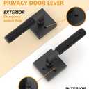 Asidrama 4 Pack Black Privacy Door Handles, Door Lever with Door Knobs Indoor for Bedroom or Bathroom, Heavy Duty Door Handles Interior with Locks for Left Right Sided Doors