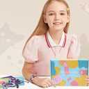 12pcs Volcanic Stone Beaded Cat Bracelets for Girls Kids Women, Cute Animal Cat Charms Adjustable Bracelets, Cat Party Favors Goodie Bag Stuffers Classroom Rewards Girls Play Jewelry Gift