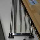 Hershii Expandable Closet Tension Shelf Rod Adjustable Metal Storage Rack Cabinet Organizer DIY Divider Separator Shelves for Wardrobe Cupboard Kitchen Bathroom, Black, 29.4-46.25inches