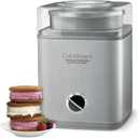 Cuisinart Ice Cream Maker Machine, 2-Quart Ice Cream, Sorbet and Frozen Yogurt Machine, Fully Automatic Double-Insulated Freezer Bowl Makes Frozen Desserts in Under 30 Minutes, ICE30BCP1, Silver