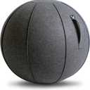Vivora Luno Premium Ergonomic Sitting Ball Chair, Felt, Max Size (25 to 26 inches), for Home Offices, Balance Training, Yoga Ball, Posture Improvement (Anthracite)