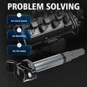Ignition Coil Pack UF596 & Double Iridium Spark Plug 2009 2010 2011 for Toyota Corolla Matrix Prius 2012 2013 2014 2015 2017 for Lexus Scion IM XD for Pontiac Vibe 1.8L L4 UF619 90919-02258