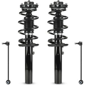 Front Struts w/Coil Spring & Sway Bar Links for 2006-2013 Audi A3/A3 Quattro, for Volkswagen Beetle, Eos, Golf, Jetta, Passat, Rabbit, CC, Strut Shock Absorber Assembly Replace 172311 K80478, 4PCS