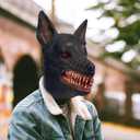Dog Mask for Adults, Natural Latex Animal Full Head Mask for Halloween, Cosplay, and Costume Parties