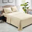 FreshCulture Twin Flat Sheets Only, Pack of 6, Soft Microfiber Bedding Sheets for Home, Salons, Hotels, Bulk Flat Sheets Only Twin Size (Beige)