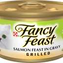 Purina Fancy Feast Grilled Wet Cat Food Salmon Feast in Wet Cat Food Gravy - (Pack of 24) 3 oz. Cans (EXP 12/09/27)