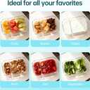 3 Pack Glass Snack Containers, Glass Snack Pack Containers with Airtight Lids, No Leak, Easy Open Small Food Storage Container, Reusable Meal Prep Container, Perfect Lunch Box for Outdoor