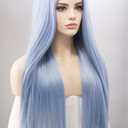 Icy Sky Blue Lace Front Synthetic Wig Safaina