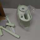 Cq Acrylic Toilet Brush and Plunger Set,Green 3 in 1 Bathroom Scrubber Plunger and Angled Toilet Bowl Brush & Scrubber Combo with Holder and Rim Cleaner for Camper,Rv,Apartment,New Home,Set of 1