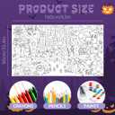 5 x OHOME Halloween Crafts for Kids - Giant Coloring Tablecloth/Poster | Halloween Party Decorations Favors Supplies for Kids Gifts Activities Games Toys Banner