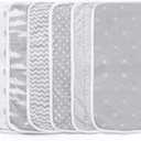 Burp Cloths for Baby Girl - Ultra Absorbent Burping Rags - Anti Shrink Unisex Burpy Clothes - Super Soft Jersey Cotton, Large 21"x10" - Thick for Newborn Cloth Diapers - 6 Pack by Baebae Goods (Grey Clouds)