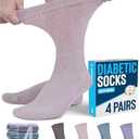 Doctor's Select Diabetic Socks for Men and Women - Non-Binding Neuropathy Socks for Diabetics Men | Non Grip & Grip Socks M