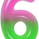 Pink Green 6th Birthday Candle for Girls - Number 6 Candle, Witch Birthday Cake Topper Cake Decorations, Witch Theme Party Decor Kids Party Supplies