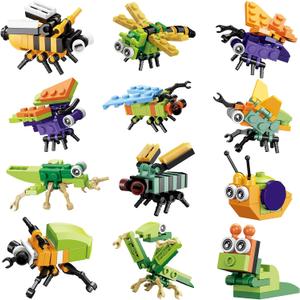 Party Favors for Kids - 12 Pack Animals Building Blocks for Goodie Bags Stocking Stuffers Classroom Prizes Birthday Gifts Toy Building Sets for Kids 6-12yrs
