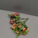 4 Bundles Artificial Peony Flowers with Eucalyptus & Lilac, UV Resistant Faux Silk Plants for Outdoor Planters, Cemetery & Home Decor, Realistic Floral Arrangement Centerpieces