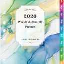 2026 Planner Refills - Planner Refills 2026, JAN 2026 - DEC 2026, A5 Planner Inserts, 2026 Weekly and Monthly Planner Refill, 5.5 x 8.5 inch, 7 Holes - Green