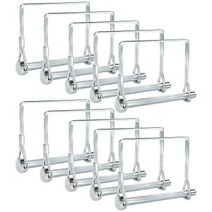 Pack of 10 Trailer Pins  2-3/4" x 1/4" (L x W)  Featuring Trailer Hitch Pins, Shaft Locking Coupler Pins, PTO Pins and Lock Pins for Farm Trailers Towing, Lawn Equipment and Hitches