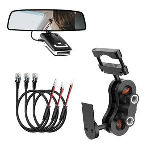 SDSACZMU Radar Detector Mount,Rearview Mirror Rod Radar Mounting Bracket+Rearview Mirror Hard Wire Power Cord kit16,with Inline Fuse (for Escort Max / Max2/ MAX360 Radar)