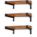 EZYDECOR 6 Pcs Heavy Duty Shelf Brackets 8 Inch Wall Mounted Industrial Metal Shelving Supports with Lip