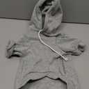 Dog Basic Hoodie Soft Dog Clothes Cold Weather Sweaters for Medium Dogs Cozy Fabric Warm Sweatshirt with Leash Hole (Grey, M (Back: 16.54",Chest: 22.05", Neck: 16.54")) (Medium (10-20 lbs))