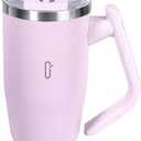 Voti 40 oz Tumbler with Handle,Tumbler with Lid and Straw,Double Wall Insulated Cup Stainless Steel Travel Mug