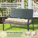 FUNHOME Outdoor Bench Cushion 45 x18 inch with Non-Slip Grips,Water Resistant Porch Swing Cushion,Bench Pillow Pads,Floral Tufted Cushions for Patio Garden Furniture,45" Seat Cushions(Yellow Flower)