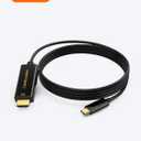 CableCreation USB C to HDMI Cable 6FT Male to Male, Thunderbolt 3/4 Compatible for Home Office, 4K High Speed for Galaxy S24/S24 Ultra/S24+/MacBook Pro/Air/M1,iPad Pro and More - Black