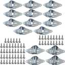 15 Pcs Garage Door Hinges Kits for 7' Height Garage Doors with Galvanized Finish Heavy Duty 14 Gauge Steel Corrosion Protection Suitable for Residential/Light Commercial Garage Door Replacement