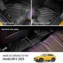 Custom Fit for 2023 2024 2025 2026 Honda HR-V Floor Mats and Cargo Liner Full Set All Weather TPE Rubber Protection Mat Honda HRV Accessories (Floor Mats+Cargo Liner+Backrest Mat)