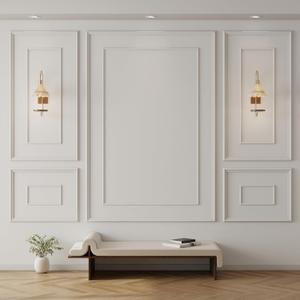 Pangda 3 Set Peel and Stick Wall Molding Kit Inner and Outer Layer Style Premade Wainscoting Panel for Interior Wall Moulding Decor Accent Wall Molding (24x48inch+48x 72inch)