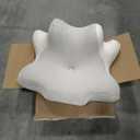 Reading Pillow for Lying, Leaning and Prone, Contour Memory Foam Pillow, Ergonomic Cervical Pillow for Neck and Shoulder Pain Relief, Bed Wedge Pillow Grey