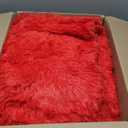 DETUM Red Rug 2x6 Feet - Fluffy Red Runner Rugs for Bedroom Shaggy 2' X 6' Living Room Rug Soft Rugs for Kids Room Non-Slip Nursery Office Dorm Washable Carpets Home Decor