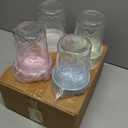 4-Pack 20oz Glass Jars with Lids, Mason Jars, BPA free Wide Mouth Glass Jars with Lids, Food Storage Containers for Snacks, Yogurt, Salad, Fridge, Meal PrepMixed color