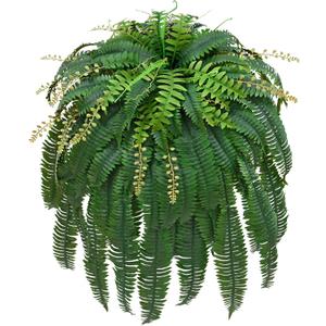 Livole 67" Fake Ferns Large Artificial Plants Outdoor, Artificial Ferns for Outdoors Large Faux Boston Fern with 99 Branches Realistic UV Resistant for Planter Home Garden Porch Hanging Decor, 1 Pc