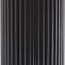 Black Ceramic Flower Vase for Pampas Grass, 8 inch Small Decorative Centerpiece Ribbed Vase for Dining Table, Office Desktop, Shelf Bookshelf, Mantel, Entryway, Bathroom, Countertop, Farmhouse, Gift
