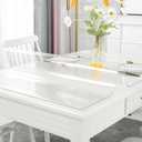 Warmstar Clear Table Cover Protector 20 x 72 Inch,1.5mm Thick Plastic Table Cover Rectangle,PVC Clear Table Protector,Desk Protector Mat for Kitchen, Dresser, Writing DeskDining Room Table