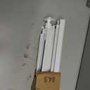 LazBlinds No Drill Zebra Blinds for Windows 33.5" W x 72" H, White